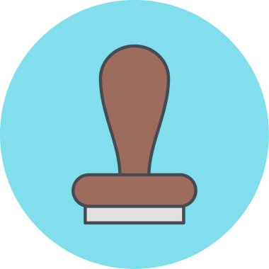 mavi zemin üzerine damga