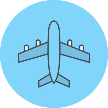 uçak ikonu vektör illüstrasyonu