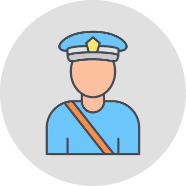 polis simgesi vektör illüstrasyonu