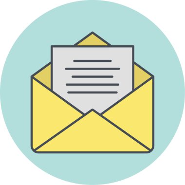 Zarf. Web simgesi basit illüstrasyon