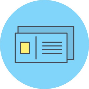 Kitap ikonu, vektör illüstrasyonu. düz tasarım biçimi