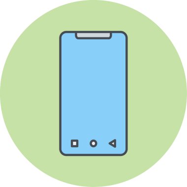 Cep telefonu simgesi, vektör illüstrasyonu