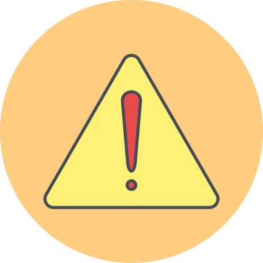 Ünlem işareti simgesi. vektör illüstrasyonu