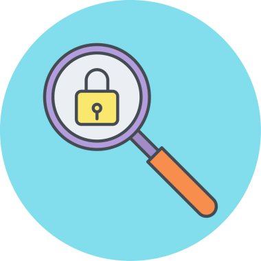 Büyüteç simgesi. vektör illüstrasyonu