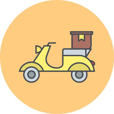 Bir scooter simgesinin vektör çizimi