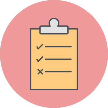 Kontrol listesi. Web simgesi basit illüstrasyon