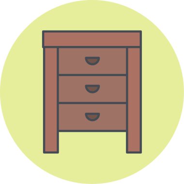 Dolap. Web simgesi basit illüstrasyon