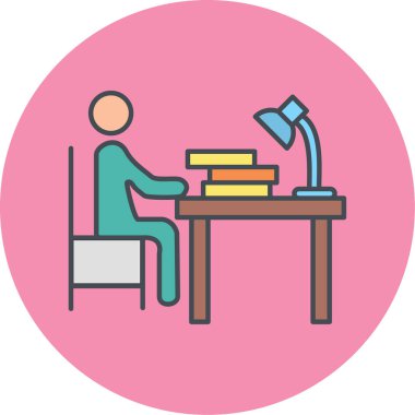 Bir adam ve dizüstü bilgisayarın vektör çizimi