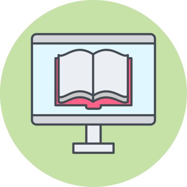 Kitap simgesinin vektör illüstrasyonu