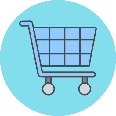 Alışveriş arabası ikon vektör illüstrasyonu