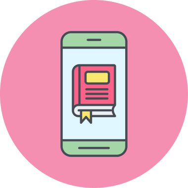 Cep telefonu simgesi, vektör illüstrasyonu