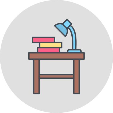 Masa. Web simgesi basit illüstrasyon