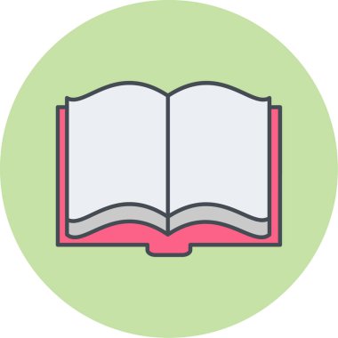 kitap simgesi, vektör illüstrasyonu
