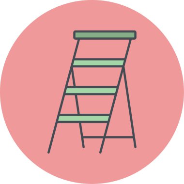 Merdiven. Web simgesi basit illüstrasyon