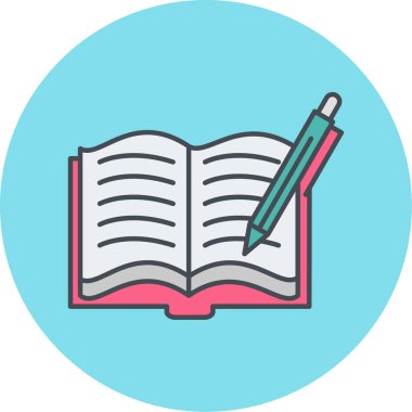 kitap simgesi vektör illüstrasyonu