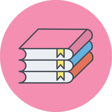 Kitap simgesinin vektör illüstrasyonu