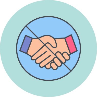 El sıkışma simgesi, vektör illüstrasyonu