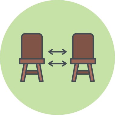 Masa. Web simgesi basit illüstrasyon