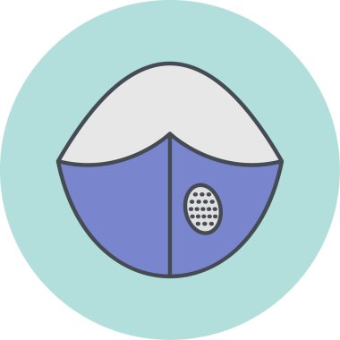 Bir yüz maskesi simgesinin vektör illüstrasyonu