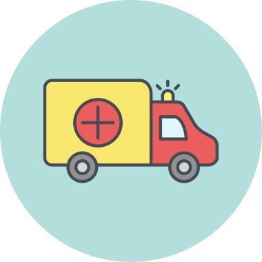 ambulans vektör simgesi modern illüstrasyon