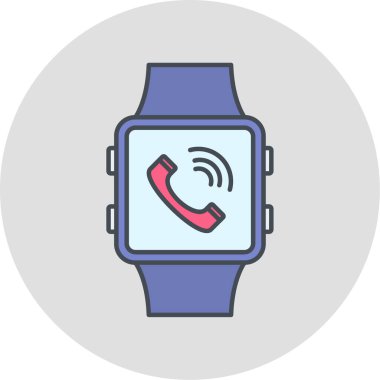 akıllı saat simge vektör illüstrasyonu