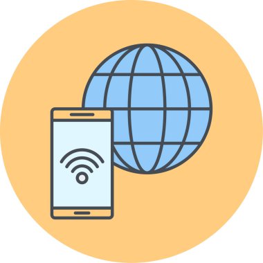 Cep telefonu. Web simgesi basit illüstrasyon