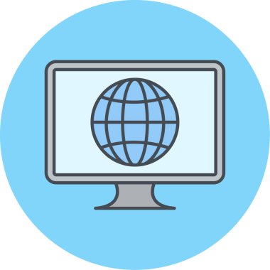 vektör lcd simgesi illüstrasyonu