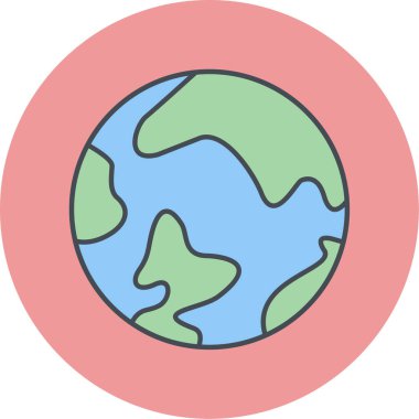 Toprak. Web simgesi basit illüstrasyon