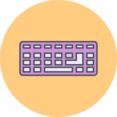 Klavye simgesi vektör illüstrasyonu