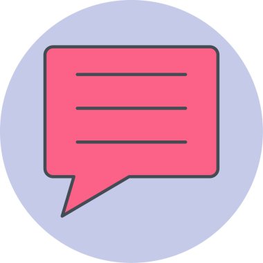 Konuş. Web simgesi basit illüstrasyon