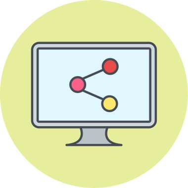 vektör lcd simgesi illüstrasyonu