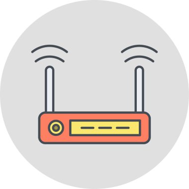 router simgesi vektör illüstrasyonu