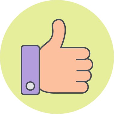 başparmak yukarı simgesi, vektör illüstrasyonu