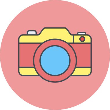 kamera simgesi vektör illüstrasyonu