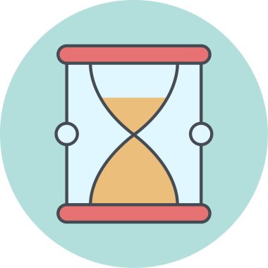 Kum saati. Web simgesi basit illüstrasyon