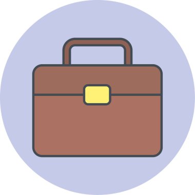 Çanta. Web simgesi basit illüstrasyon