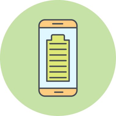 Cep telefonu simgesinin vektör illüstrasyonu