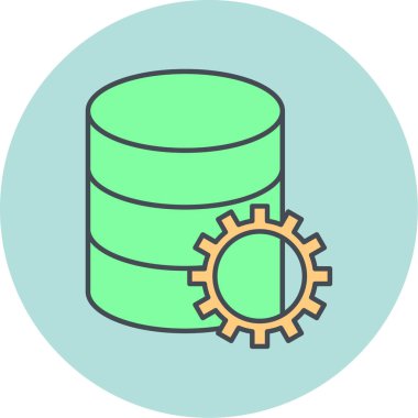 veritabanı. Web simgesi basit illüstrasyon