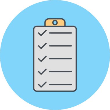 Kontrol listesi simgesi vektör illüstrasyonu