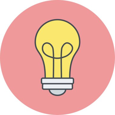 Ampul. Web simgesi basit illüstrasyon