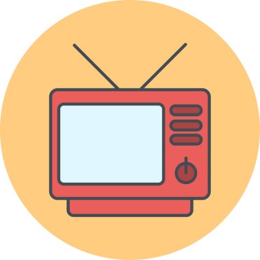 Televizyon. Web simgesi basit illüstrasyon