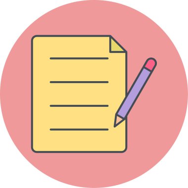 Belge. Web simgesi basit illüstrasyon