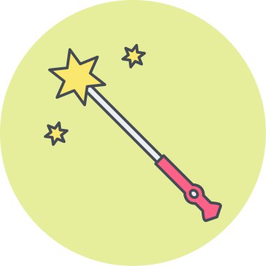 Sihirli çubuk simgesi vektör çizimi