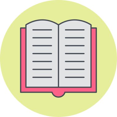 Kitap. Web simgesi basit illüstrasyon