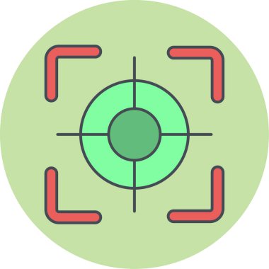 Hedef. Web simgesi basit illüstrasyon