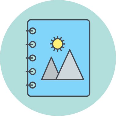 Bir dağ simgesinin vektör çizimi