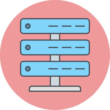 veritabanı. Web simgesi basit illüstrasyon