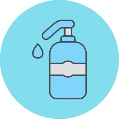 Modern B 'nin vektör çizimi şampuan ikonundan yoksun