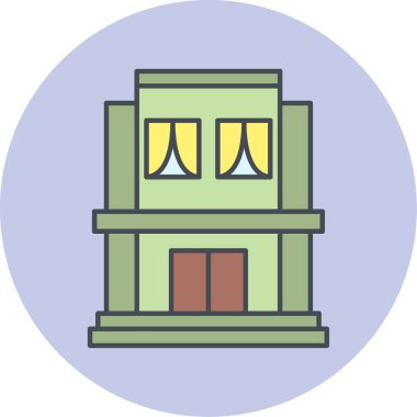 Ev. Web simgesi basit illüstrasyon