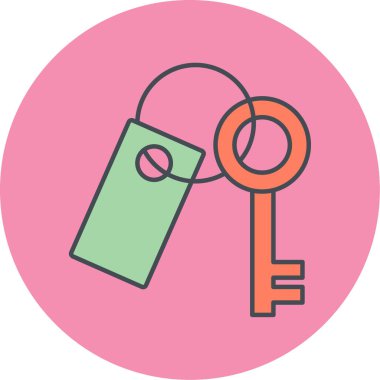 Anahtar simgesi vektör illüstrasyonu